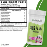 NaturalSlim Good Flora Probióticos - 60 Cápsulas Vegetarianas - Tabla Nutricional - Haz Tu Pedido