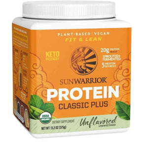 Sunwarrior Proteína Vegana Clásica Plus 20 g - Sabor Sin Sabor - 375 g - Haz Tu Pedido