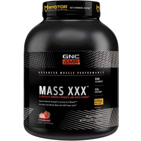 GNC MASS XXX™ con MyoTor® Proteína para Ganancia Muscular - Sabor Fresa - 2724 g - Haz Tu Pedido