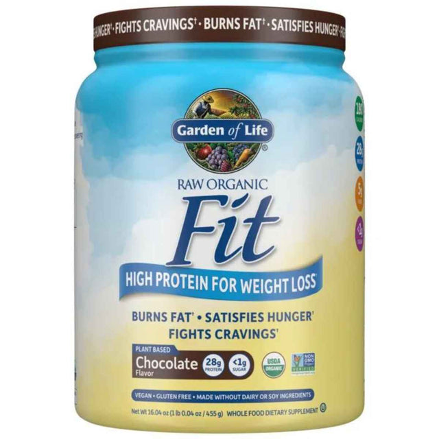 Garden of Life Proteína Fit Orgánica Cruda 28 g - Sabor Chocolate - 455 g - Haz Tu Pedido