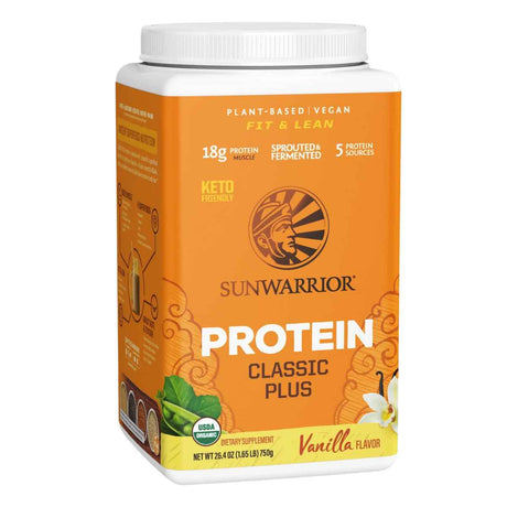 Sunwarrior Proteína Vegana Clásica Plus 18 g - Sabor Vainilla - 750 g - Haz Tu Pedido
