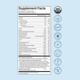KOS Proteína de superalimento orgánico 20 g - Sabor Muffin de Arándanos - 585 g - Tabla Nutricional - Haz Tu Pedido
