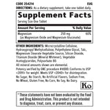 GNC Magnesio 250 mg - 90 Tabletas Vegetarianas - Tabla Nutricional - Haz Tu Pedido