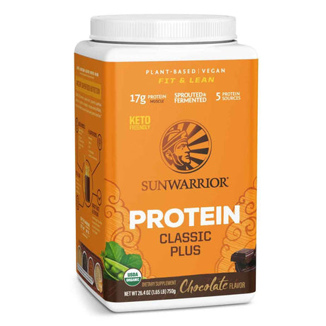 Sunwarrior Proteína Vegana Clásica Plus 17 g - Sabor Chocolate - 750 g - Haz Tu Pedido