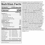 Garden of Life Proteína Orgánica Vegana 20 g - Sabor Ligeramente Dulce - 1064 g - Tabla Nutricional - Haz Tu Pedido
