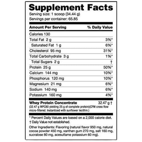 NutraBio Proteína de Suero Clásica - Sabor Helado de sueño de Galleta - 5 polvo - Tabla Nutricional - Haz Tu Pedido