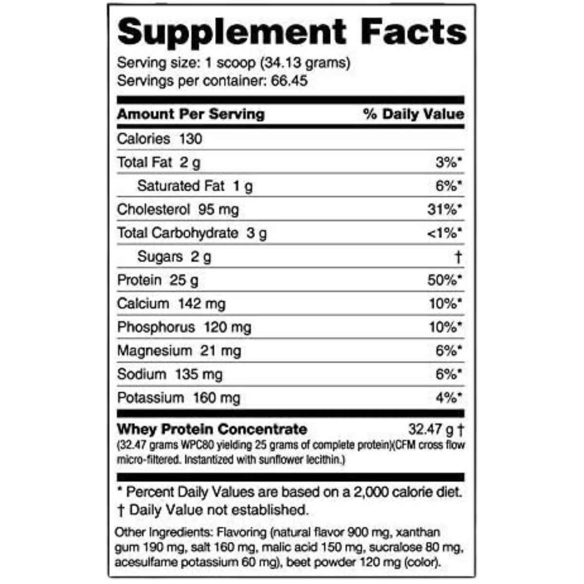 NutraBio Proteína de Suero Clásica - Sabor Pastel de Fresas - 5 polvo - Tabla Nutricional - Haz Tu Pedido