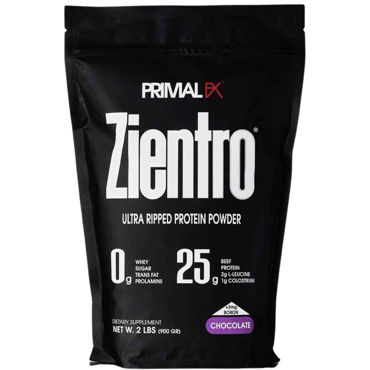 PrimalFX Zientro Ultra Ripped Proteína 25 g - Sabor Chocolate - 900 polvo - Haz Tu Pedido