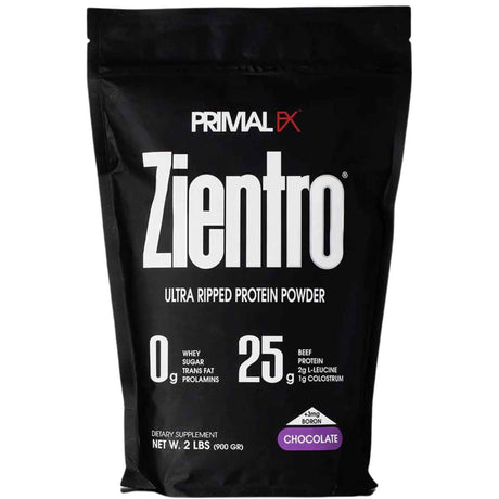 PrimalFX Zientro Ultra Ripped Proteína 25 g - Sabor Chocolate - 900 polvo - Haz Tu Pedido