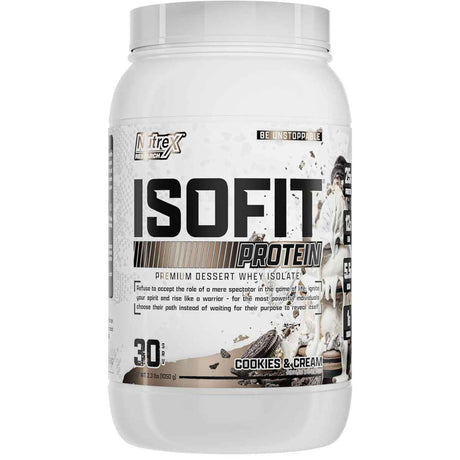 Nutrex Research Isofit Aislado de Proteína de Suero 25 g - Sabor Galletas y Crema - 1050 g - Haz Tu Pedido