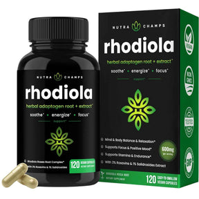 NutraChamps Rhodiola Rosea - 120 Cápsulas Veganas - Haz Tu Pedido