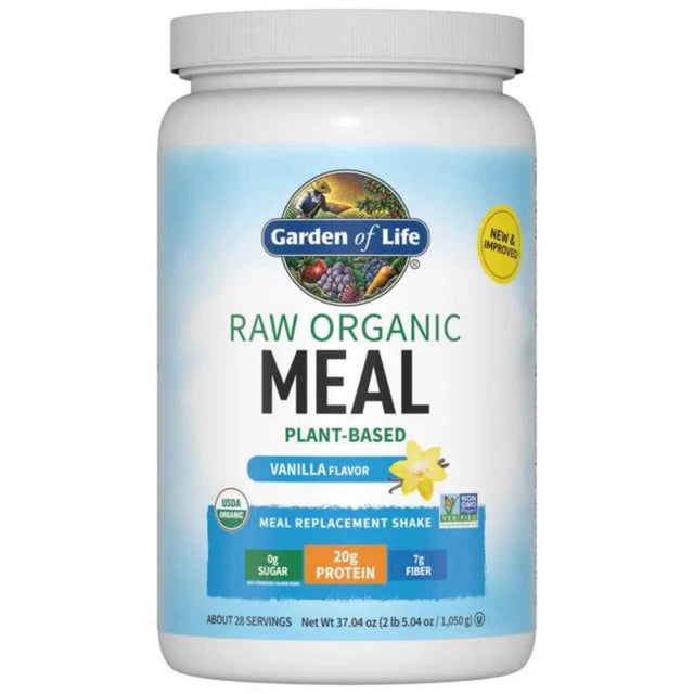 Garden of Life Proteína Orgánica Reemplazo de Comida 20 g - Sabor Vainilla - 1050 g - Haz Tu Pedido