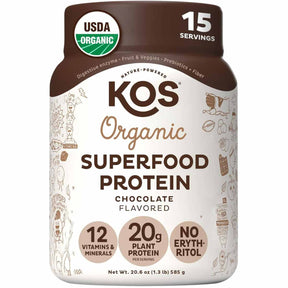 KOS Proteína de superalimento orgánico 20 g - Sabor Chocolate - 585 g - Haz Tu Pedido