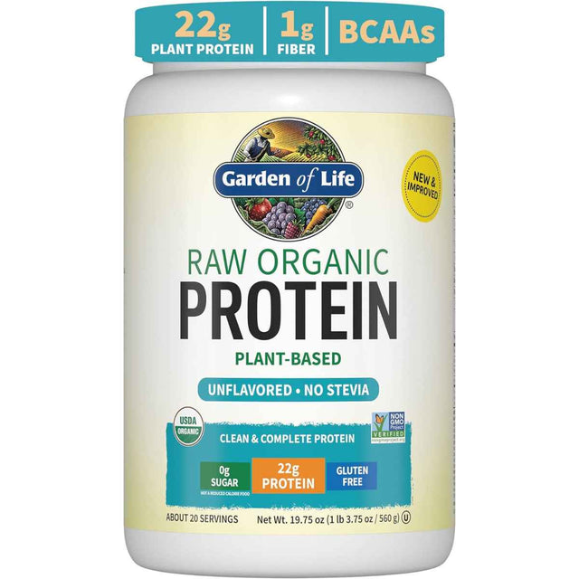 Garden of Life Proteína Orgánica Cruda - Sin Sabor - 560 g - Haz Tu Pedido