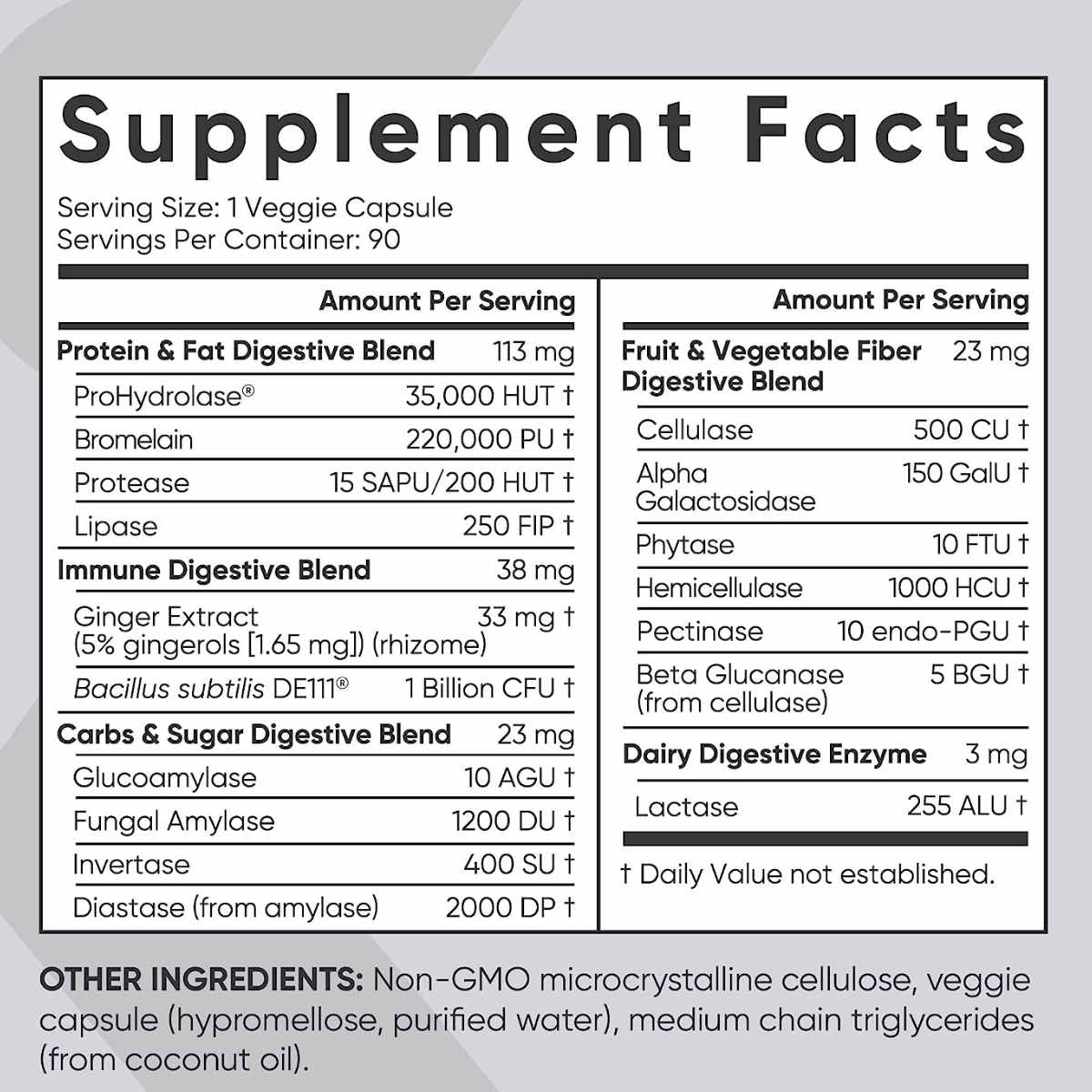 Sports Research Digestive Enzymes - 90 Cápsulas Vegetales - Haz Tu Pedido