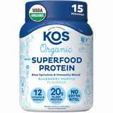KOS Proteína de superalimento orgánico 20 g - Sabor Muffin de Arándanos - 585 g - Haz Tu Pedido