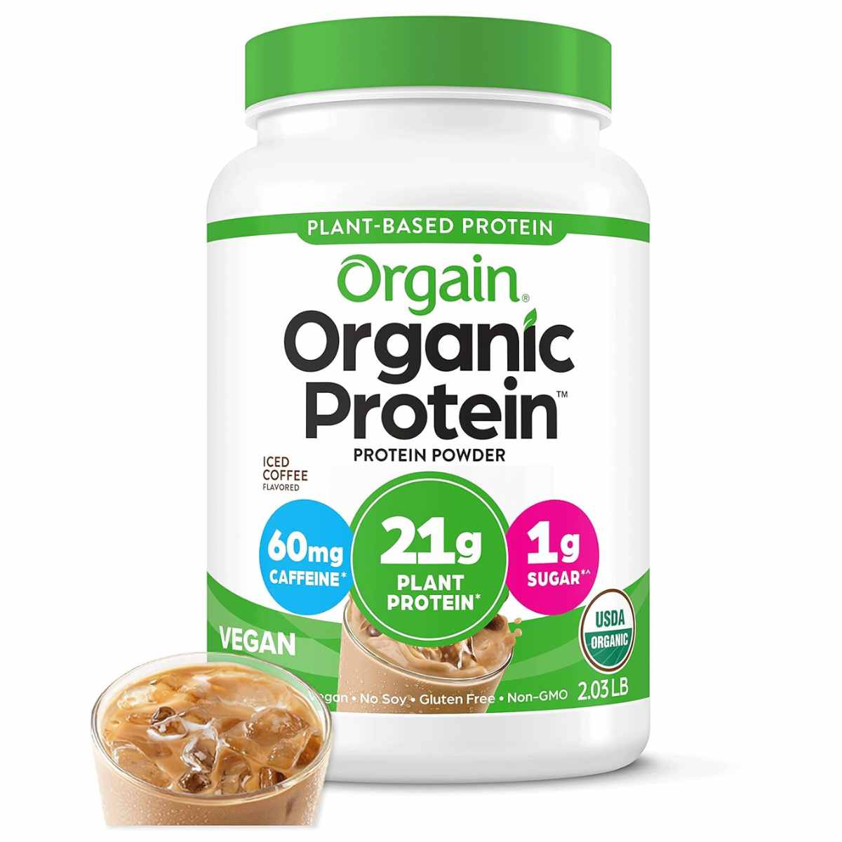 Orgain Proteína Orgánica 21 g - Sabor Café Helado - 920 Tabletas Orgánicas - Haz Tu Pedido