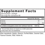 Force Factor CLA 1000 mg - 90 Cápsulas Blandas - Tabla Nutricional - Haz Tu Pedido