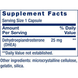 Life Extension DHEA 25 mg - 100 Cápsulas - Tabla Nutricional - Haz Tu Pedido