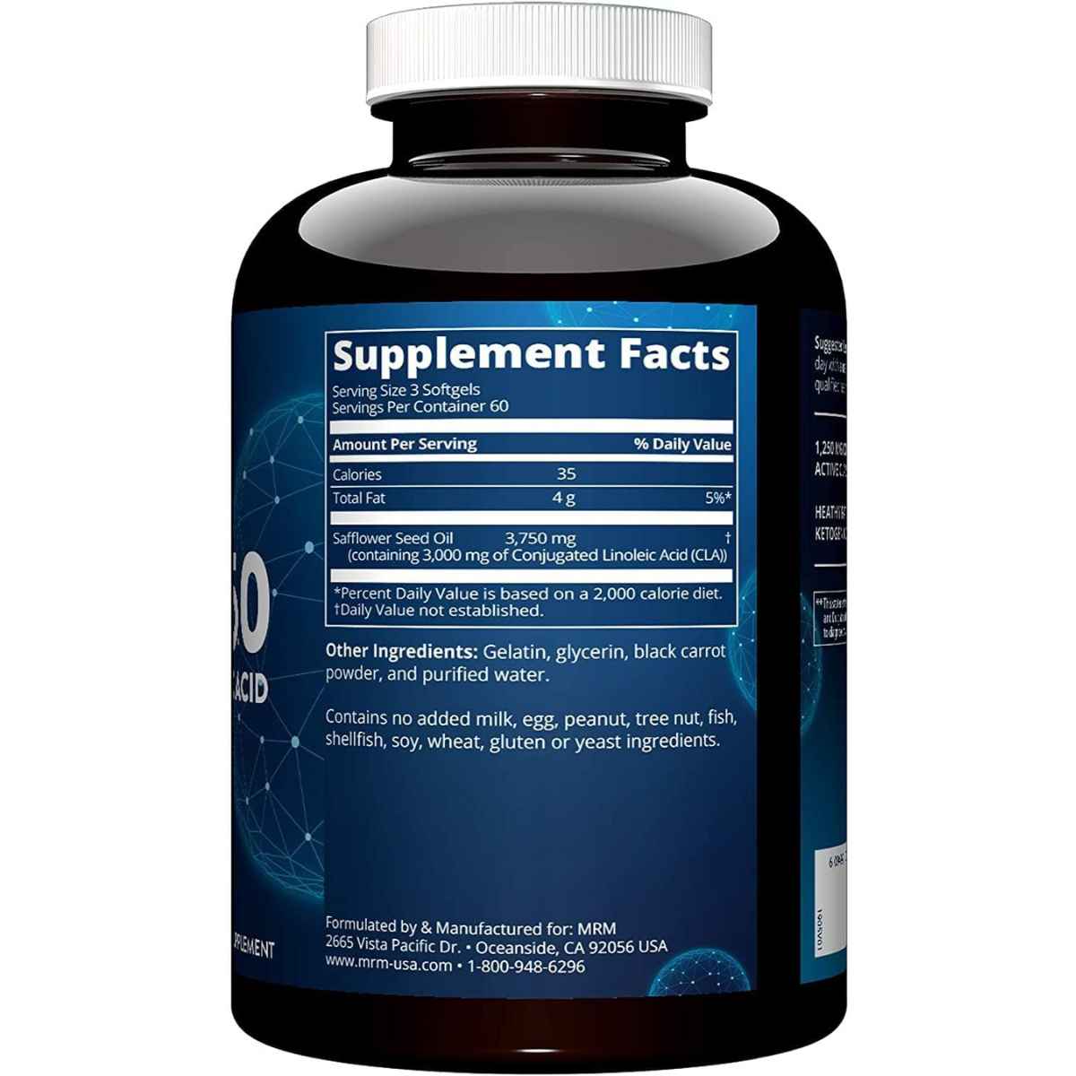 MRM Nutrition CLA 1250 mg - 180 Cápsulas Blandas