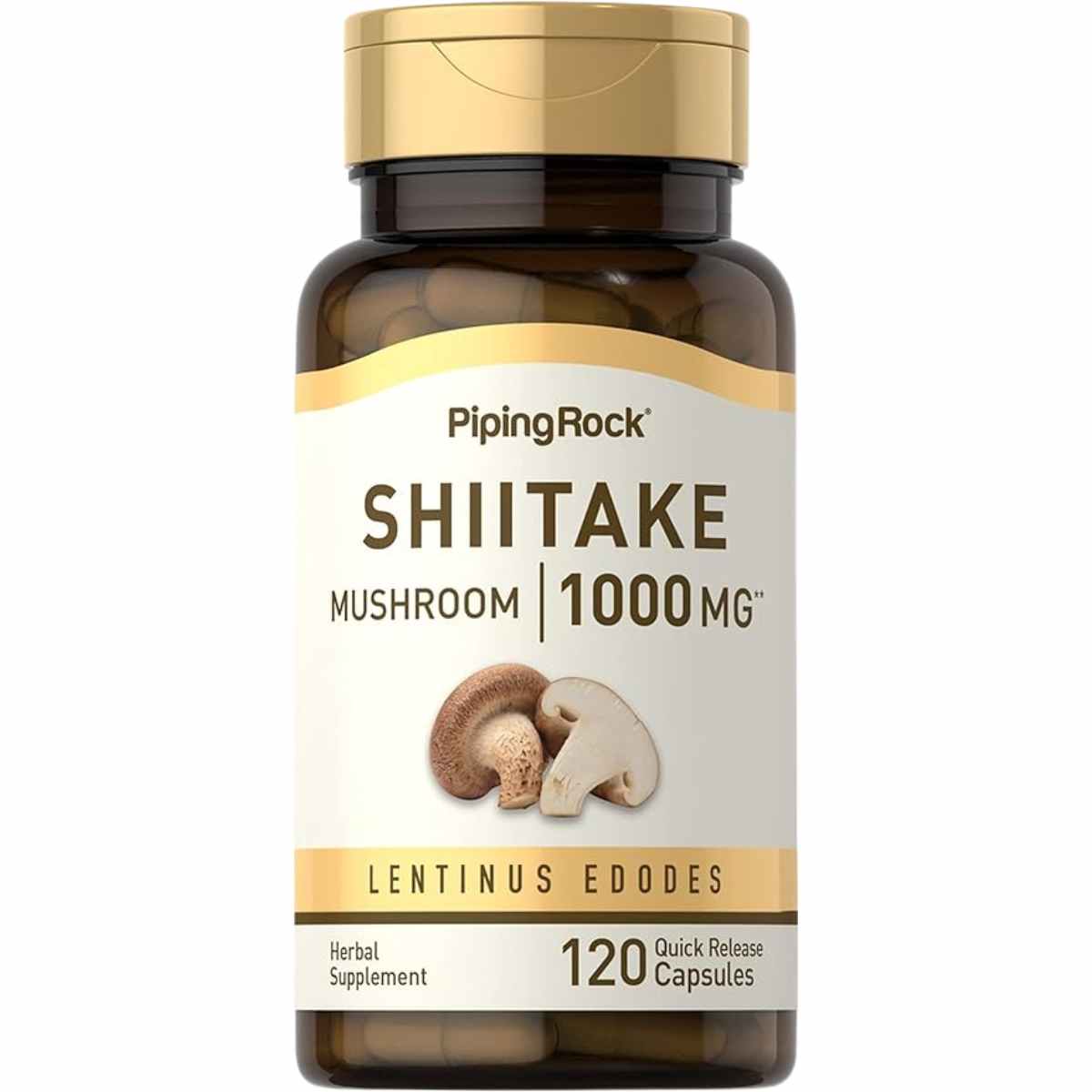 Piping Rock Hongo Shiitake 1000 mg - 120 Cápsulas de Liberación Rápida - Haz Tu Pedido
