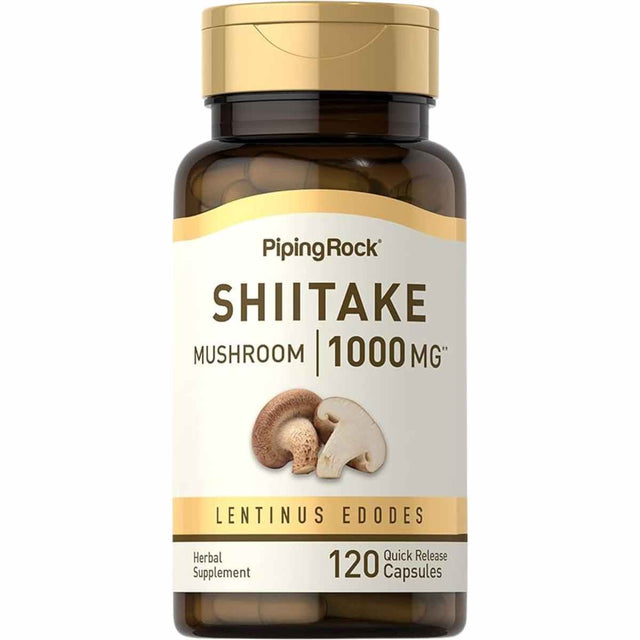 Piping Rock Hongo Shiitake 1000 mg - 120 Cápsulas de Liberación Rápida - Haz Tu Pedido