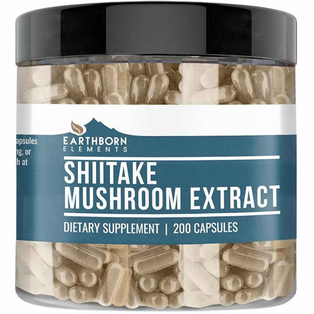 Earthborn Elements Extracto Hongo Shiitake - 200 Cápsulas - Haz Tu Pedido