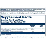 Solaray Extracto de Hongo Cordyceps 1000 mg - 60 Cápsulas Vegetales - Tabla Nutricional - Haz Tu Pedido
