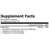 Intelligent Labs Complejo de Magnesio - 90 Cápsulas - Tabla Nutricional - Haz Tu Pedido