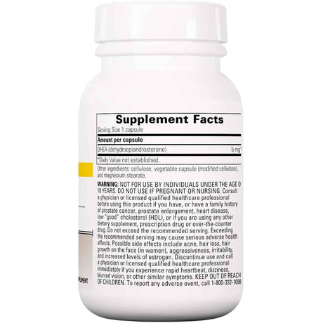 Integrative Therapeutics DHEA 5 mg - 60 Cápsulas - Tabla Nutricional - Haz Tu Pedido