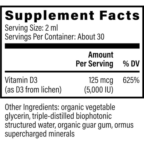 Global Healing Vitamina D3 líquida 5000 IU - 59,2 ML