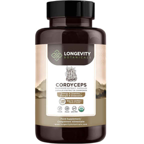 Longevity Botanicals Extracto de hongo Cordyceps - 120 Cápsulas - Haz Tu Pedido
