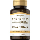 Piping Rock Hongo Cordyceps 2000 mg - 200 Cápsulas de Liberación Rápida