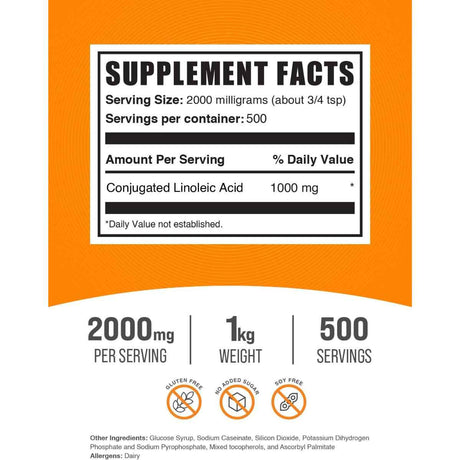 Cla Ácido Linoleico Conjugado 2000 mg - 500 g - Haz Tu Pedido