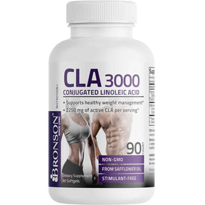Bronson CLA  Ácido Linoleico Conjugado 3000 mg - 90 Cápsulas Blandas - Haz Tu Pedido
