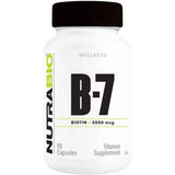 NutraBio Biotina B-7 5000 mcg - 30 Cápsulas Vegetales - Haz Tu Pedido
