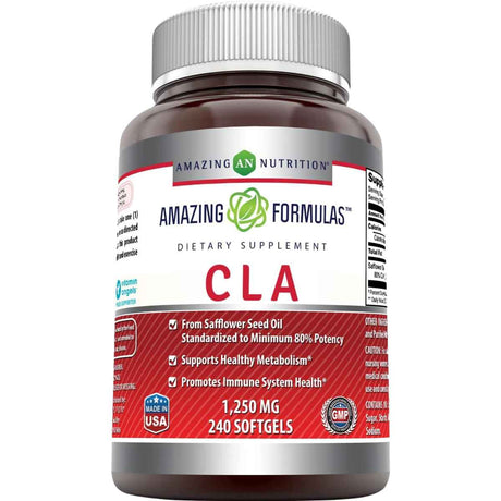 Amazing Nutrition CLA  1250 mg - 240 Cápsulas Blandas - Haz Tu Pedido