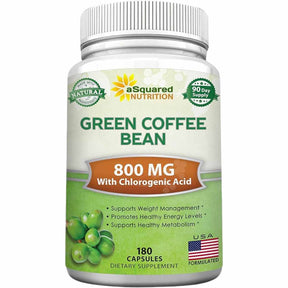 aSquared Nutrition Grano de Café Verde 800 mg - 180 Cápsulas - Haz Tu Pedido

