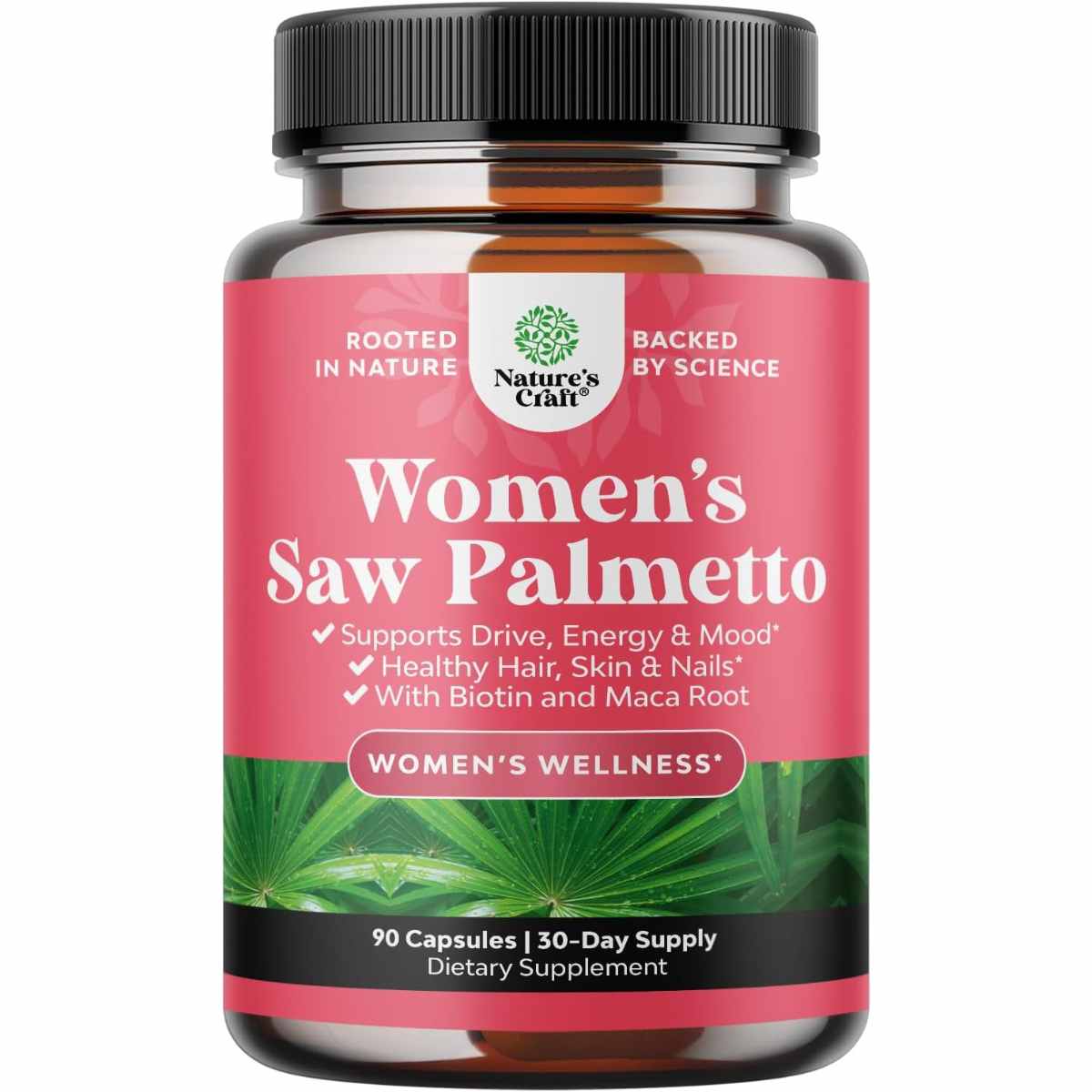 Natures Craft Saw Palmetto para Mujeres - 90 Cápsulas