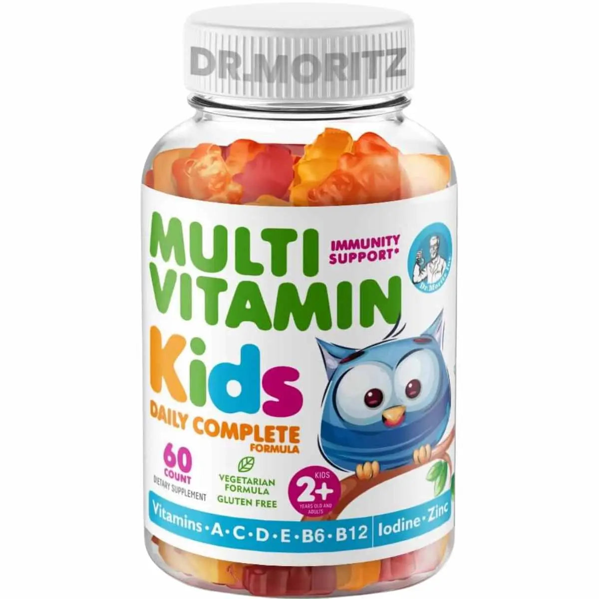 Dr. Moritz multivitamínicas para niños 60 Gomitas Veganas - 30 Servicios - Haz Tu Pedido
