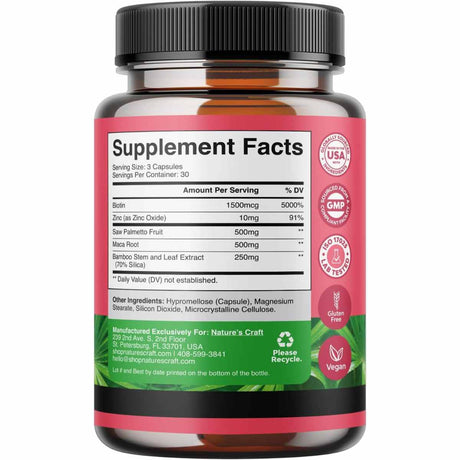 Natures Craft Saw Palmetto para Mujeres - 90 Cápsulas
