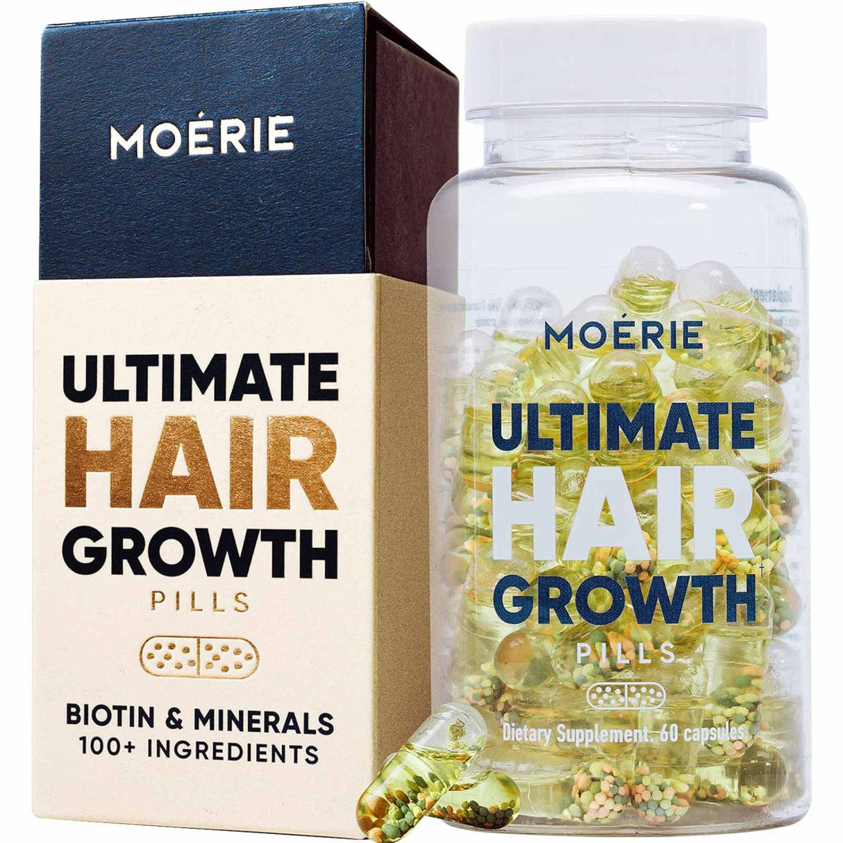 Moerie Suplemento para el Crecimiento del Cabello - 60 Cápsulas Líquidas Veganas