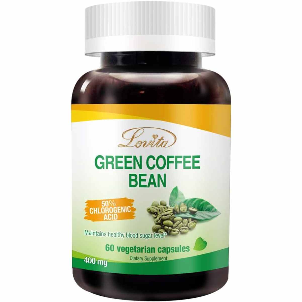 Lovita Grano de Café Verde 400 mg - 60 Cápsulas Vegetarianas - Haz Tu Pedido
