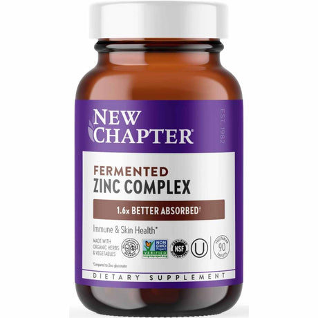 New Chapter Complejo de Zinc Fermentado - Tabletas Vegetarianas
