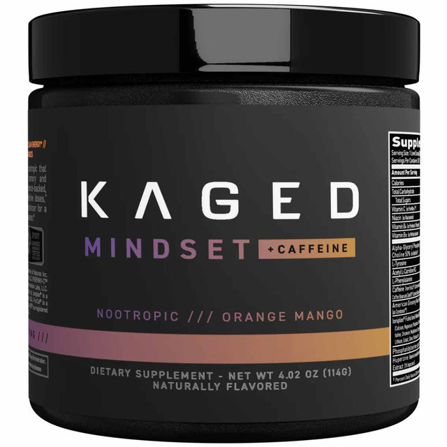 Kaged Kaged Mindset™ + Cafeína Nootropic - Sabor Naranja Y Mango - 114 g - Haz Tu Pedido
