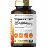 Carlyle Zinc  50 mg - 300 Tabletas - Tabla Nutricional - Haz Tu Pedido