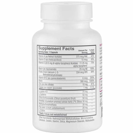 BosleyMD Suplemento de Crecimiento de Cabello en Mujeres  - 60 Cápsulas - Tabla Nutricional - Haz Tu Pedido