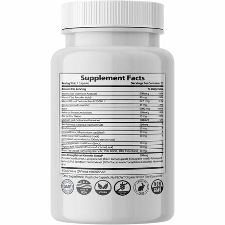 Ixyay Research Finanutride para el Crecimiento del Cabello - 30 Cápsulas - Tabla Nutricional - Haz Tu Pedido