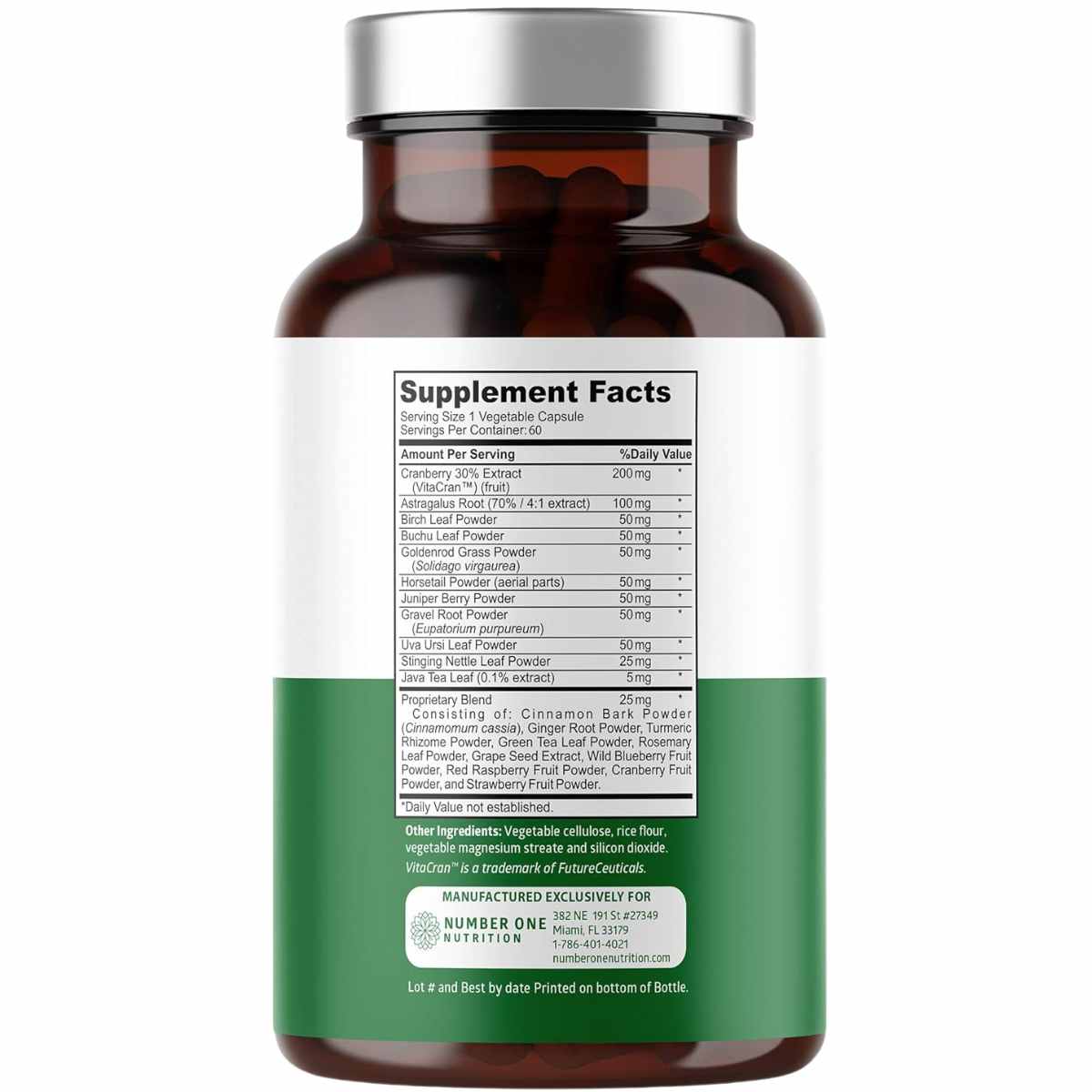  Suplemento de Limpieza Renal - 60 Cápsulas Veganas - Tabla Nutricional - Haz Tu Pedido
