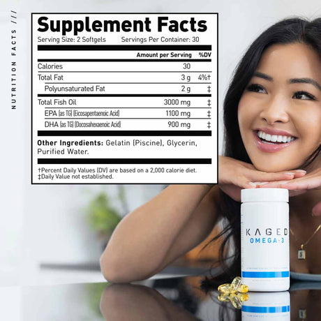 1st Phorm Omega-3 - 60 Cápsulas Blandas - Tabla Nutricional - Haz Tu Pedido

